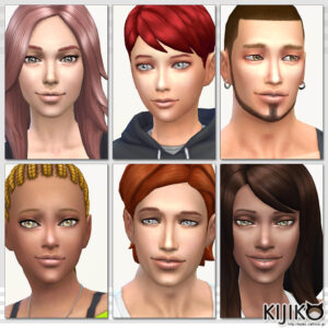 Skin Tones and Body Texture Overhaul for the Sims4 シムズ4 スキントーン テクスチャーオーバーホールは顔にプリセットのテクスチャ変化にも対応しています。
