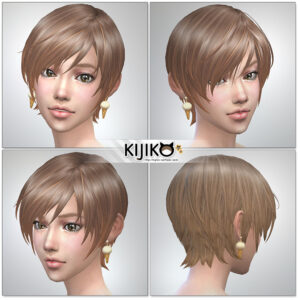 Sims4 hair/　fron,side,back シムズ４ 髪型　詳細　非透過タイプです。　