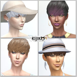 Sims4 hair/other colors and hat styles  シムズ４ 髪型　帽子スタイル