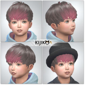 Sims4 hair/　fron,side,back シムズ４ 髪型　詳細　非透過タイプです。