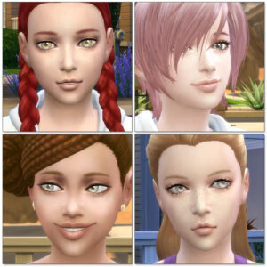 3D lashes for Kids (the Sims4) / InGame 　シムズ４　３Dまつ毛　こちらは子供用、ゲーム内のスクリーンショットです。