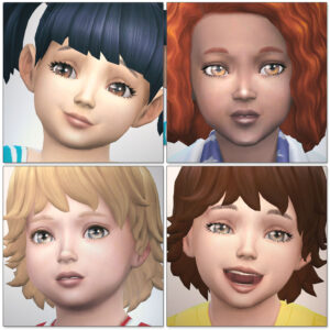 3D lashes for Toddlers (the Sims4) 　シムズ４　３Dまつ毛　こちらは幼児用です。