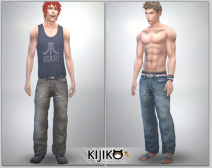 Relaxed Jeans for the Sims4 / Full Length　シムズ４　服　リラックスジーンズです。こちらは長い丈タイプです。