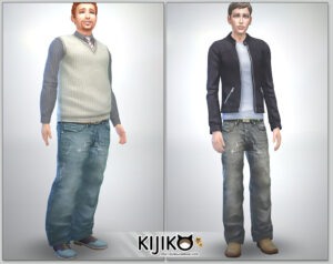 Relaxed Jeans for the Sims4 / Full Length　シムズ４　服　リラックスジーンズです。各体型変化にも対応してます。