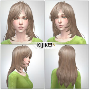 Sims4 hair/　fron,side,back  シムズ４ 髪型　詳細