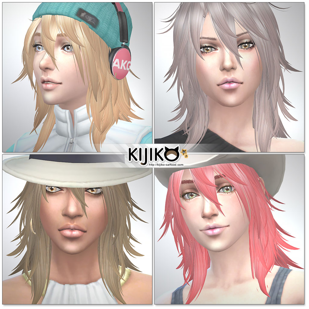 Pink And Fluffy Long Hair Version Ts4 Edition For Female Kijiko