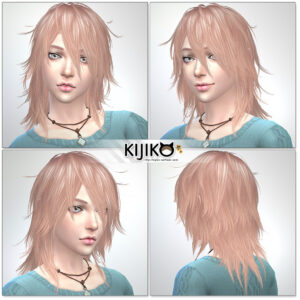 Sims4 hair/　fron,side,back  シムズ４ 髪型　詳細　こちらは透過ヘアです。