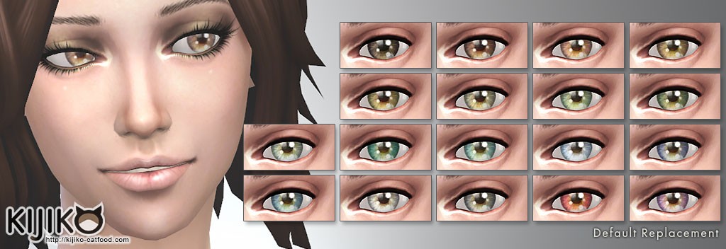 Default Replacement Eyecolors for the Sims4 　シムズ４　デフォルト置き換えアイカラー