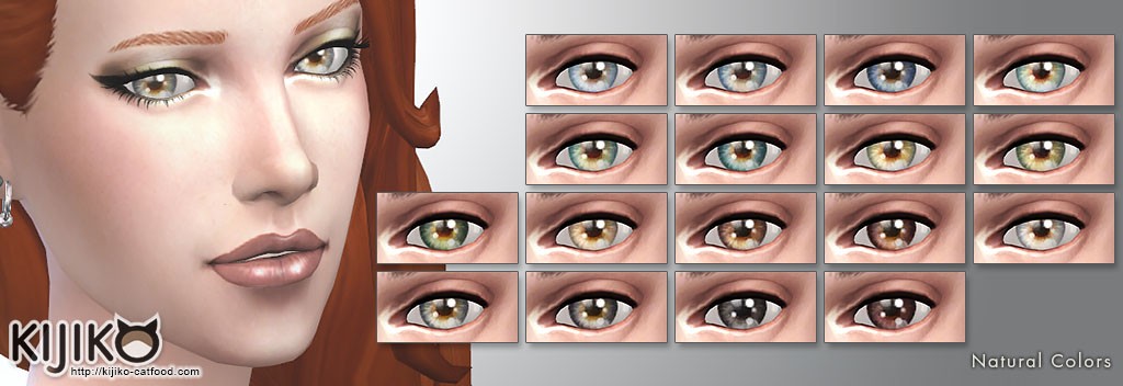 Non-Default,Natural Eyecolors for the Sims4 　シムズ４　ノンデフォルトアイカラー　ナチュラルカラー