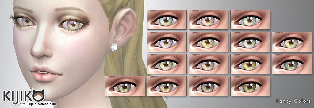 Non-Default Eyecolors for the Sims4,Fancy Colors　シムズ４　ノンデフォルトアイカラー　非ナチュラルカラー