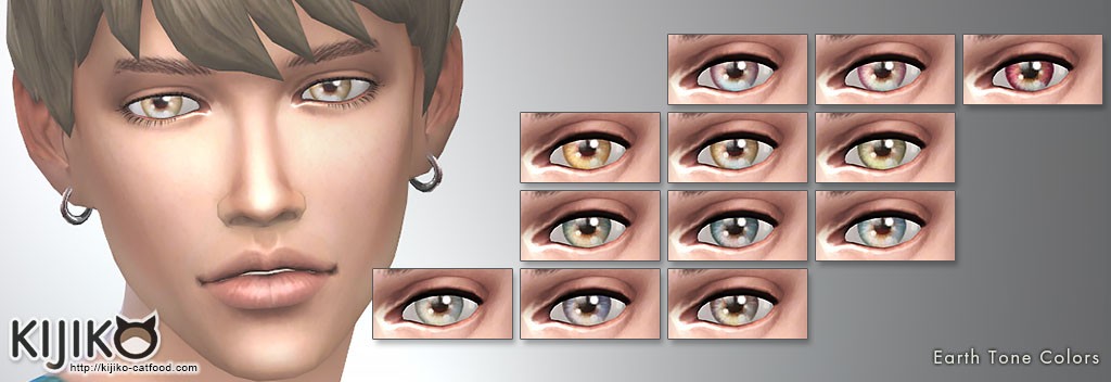 Non-Default Eyecolors for the Sims4,Earth Tone Colors 　シムズ４　ノンデフォルトアイカラー　アーストーン