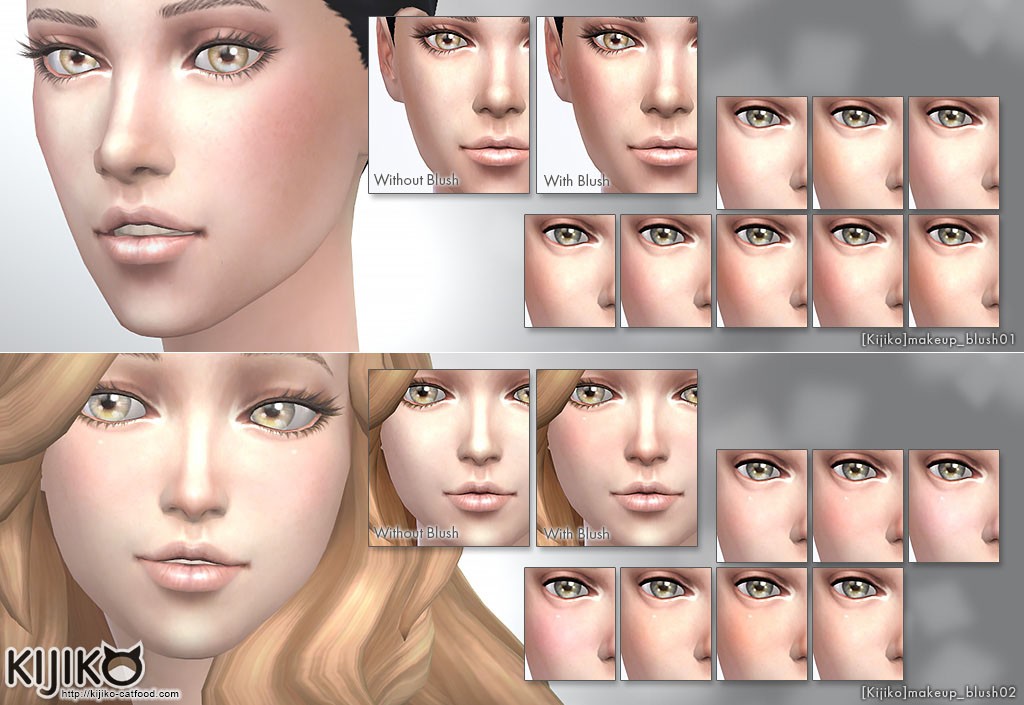 Make up for the Sims4 Blush pack　シムズ４　チーク　セット