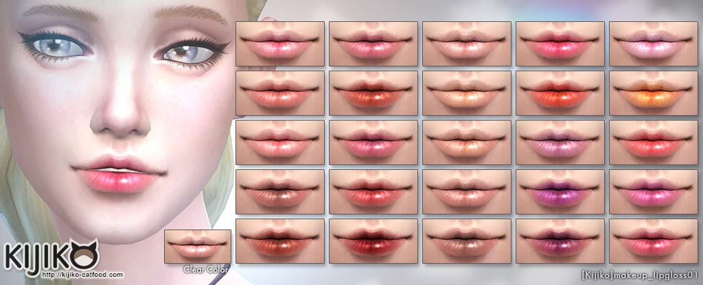 Make up for the Sims4 Sheer lip gloss シムズ４　シアー リップグロス