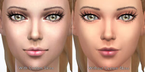 Depending on custom skins,semi-transparent lip colors will look different.