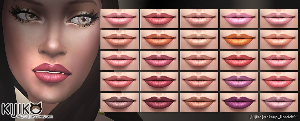 Make up for the Sims4 Semi matte lipstick　シムズ４　セミマット　リップスティック