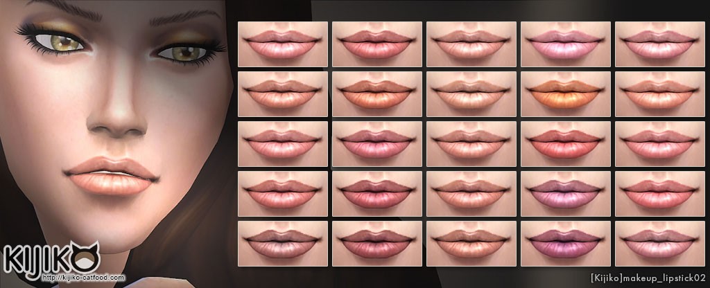 Make up for the Sims4 Semi transparent lipstick　シムズ４　セミトランスペアレント　リップスティック