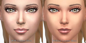 Depending on custom skins,semi-transparent lip colors will look different.