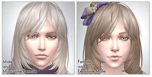 for the SIms4,Long Layered Hair　シムズ４　髪型　Long Layered Hairです。