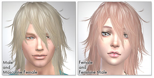 for the Sims4,Shaggy Hair (long hair version) TS3 to TS4 conversion　シムズ４　髪型　Shaggy Hair (long hair version) コンバート版です。