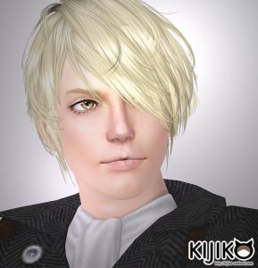 こちら通常版です。・・・ほんとに反転しただけです(汗) sim3 hair Verte (for Male) シムズ3 髪型 Verte (for Male)