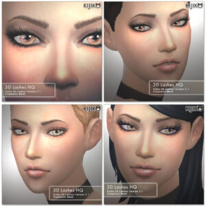 3D Lashes for the Sims4 / Long styles HQ　シムズ４　３Dまつ毛　HQバージョン