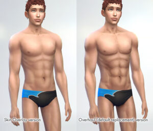 muscular effects of the skin overlay are weaker than my skin textures overhaul (default replacement).