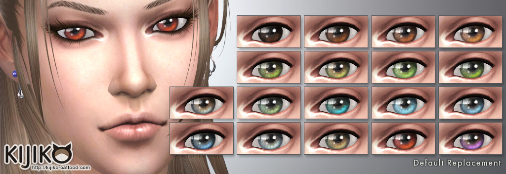 Default Replacement Eyecolors for the Sims4 　シムズ４　デフォルト置き換えアイカラー