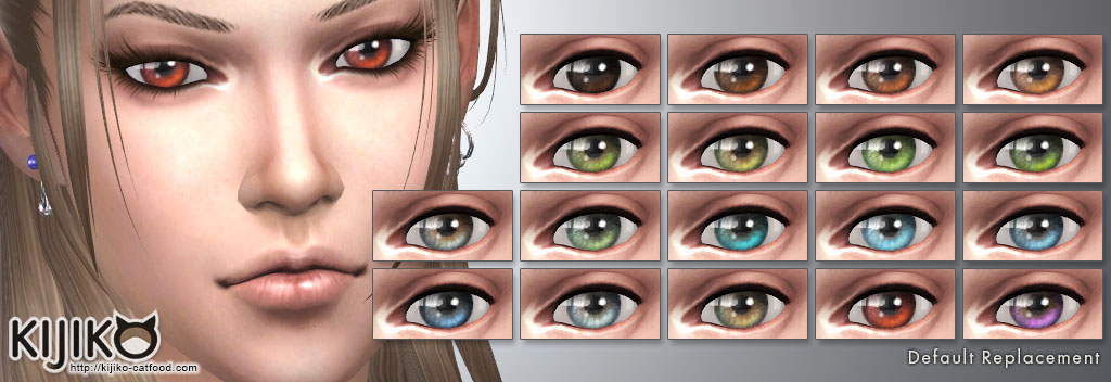 Default Replacement Eyecolors for the Sims4 シムズ4 デフォルト置き換えアイカラー