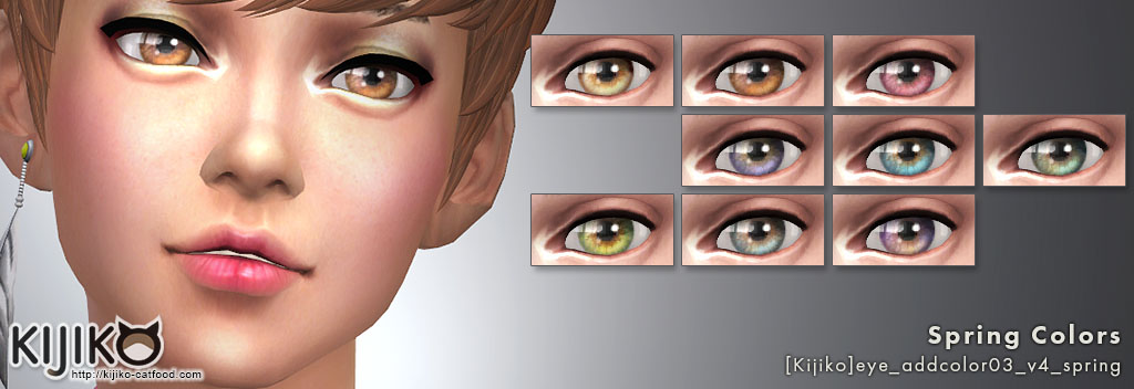 Non-Default Eyecolors for the Sims4 シムズ4 非デフォルトアイカラー