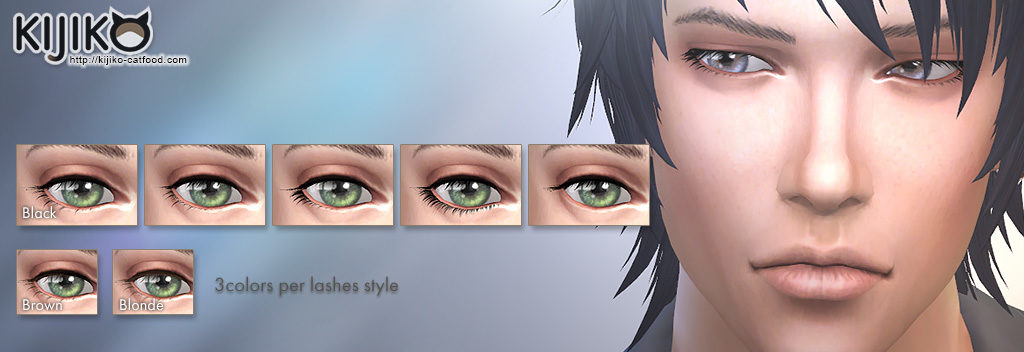 Sims4 Kijiko 3D Lashes Update. Added new eyelashes.