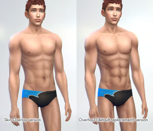 muscular effects of the skin overlay are weaker than my skin textures overhaul (default replacement).