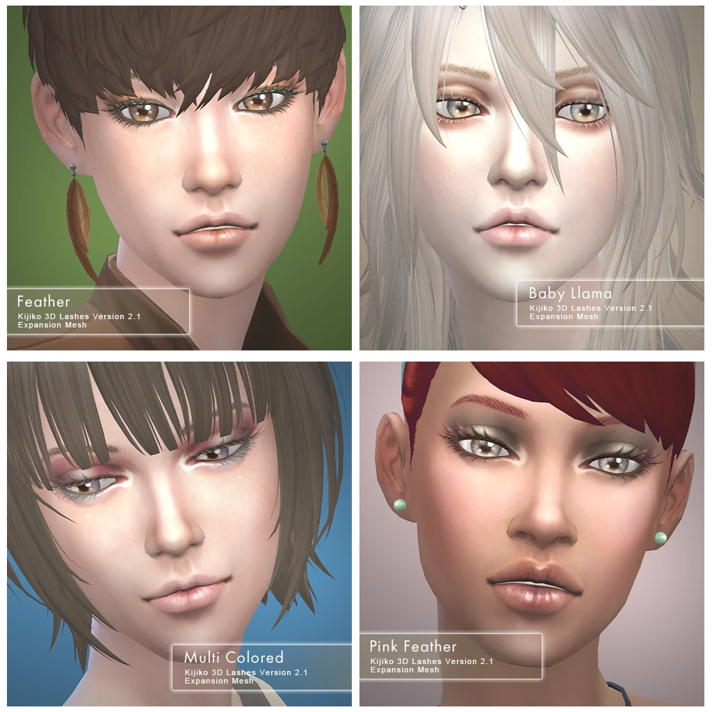 linse søn atom 3D Eyelashes for The Sims 4 | Kijiko