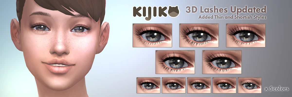 Pest lindring Latter 3D Eyelashes for The Sims 4 | Kijiko